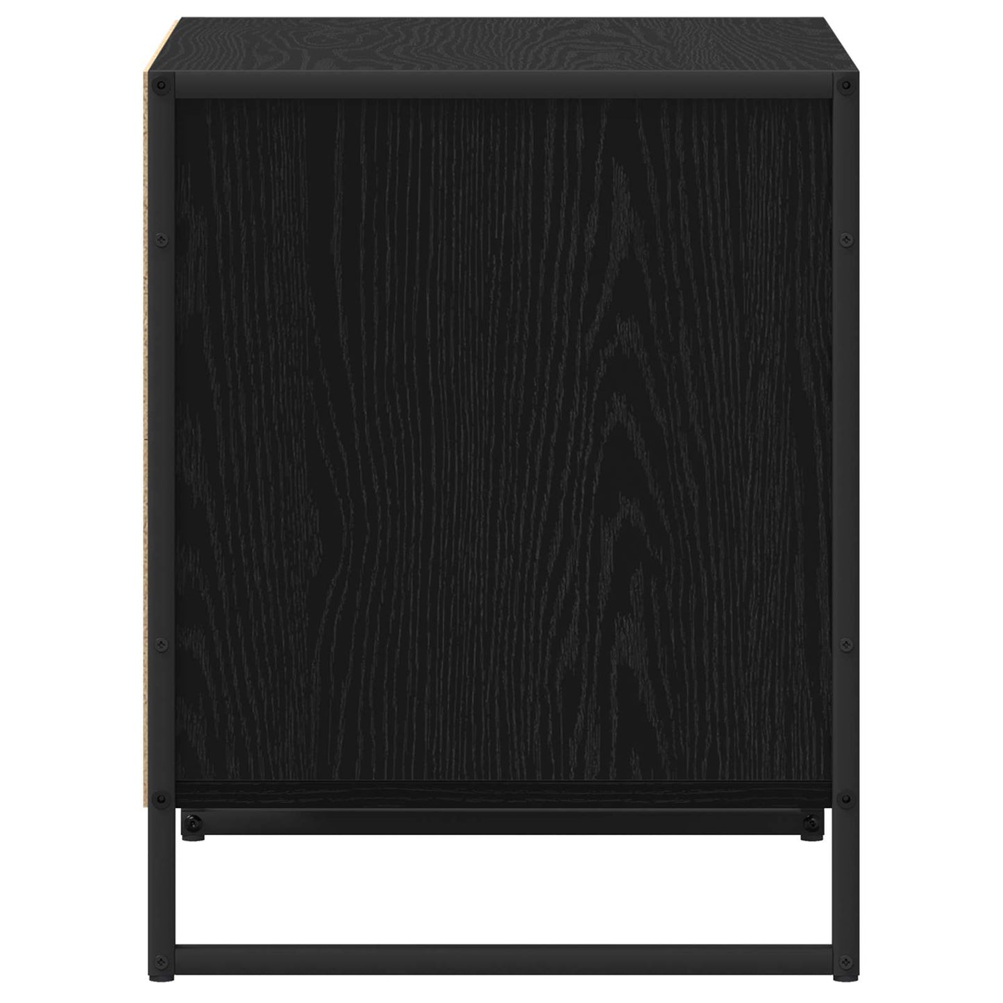 Nachttisch 2 Stk. Schwarz Eichen-Optik 50 x 39,5 x 50 cm