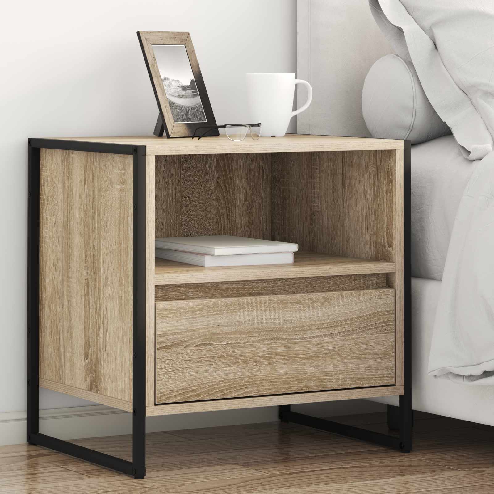 Nachttisch 2 Stk. Sonoma 50 x 39,5 x 50 cm Holzwerkstoff