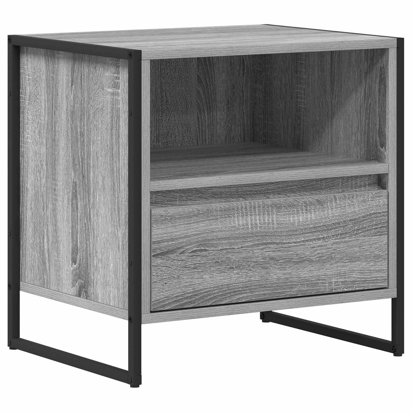 Nachttisch 2 Stk. Sonoma-Grau 50 x 39,5 x 50 cm Holzwerkstoff