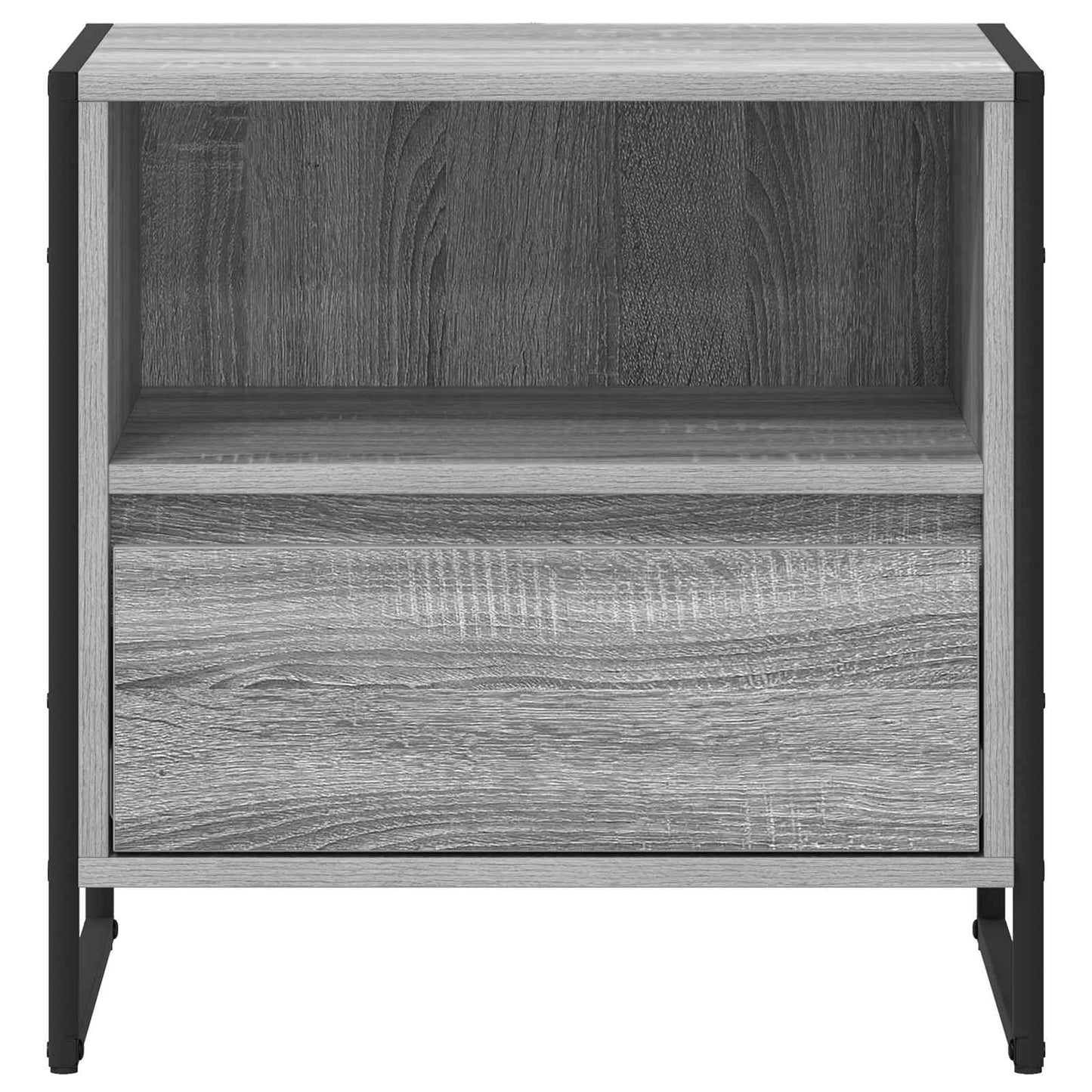 Nachttisch 2 Stk. Sonoma-Grau 50 x 39,5 x 50 cm Holzwerkstoff