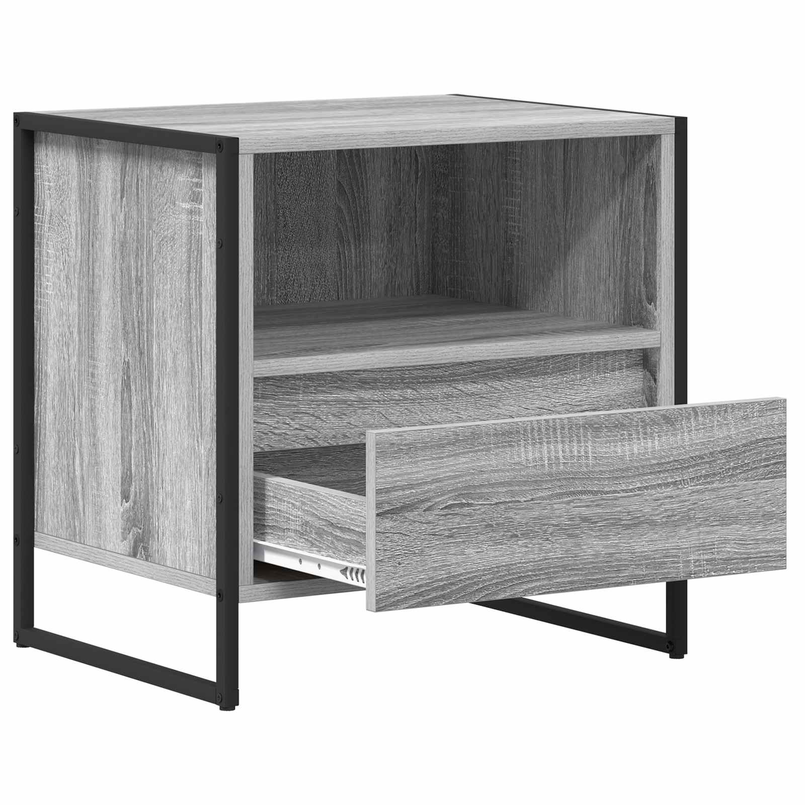 Nachttisch 2 Stk. Sonoma-Grau 50 x 39,5 x 50 cm Holzwerkstoff
