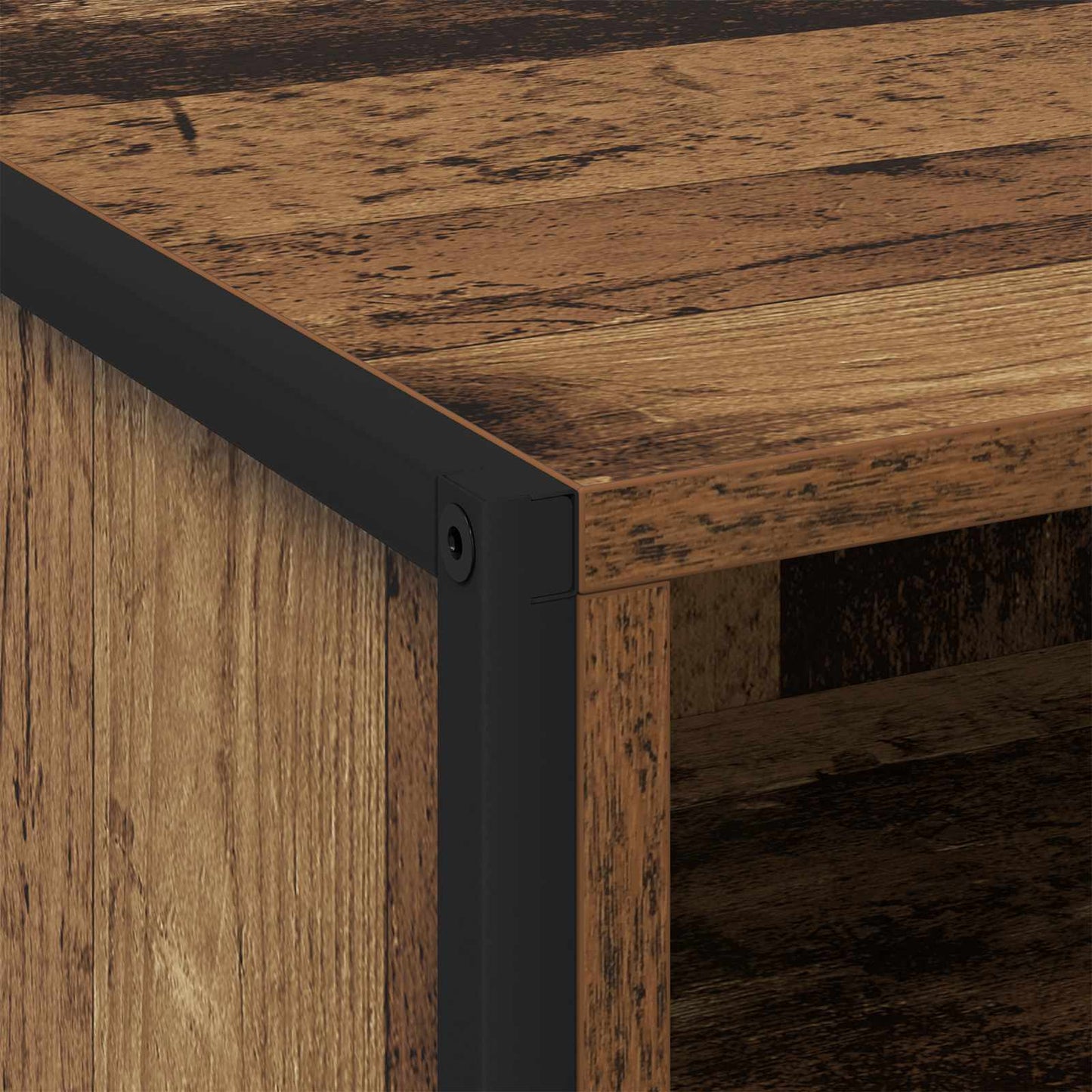 Nachttisch 2 Stk. Altholz 50 x 39,5 x 50 cm Holzwerkstoff