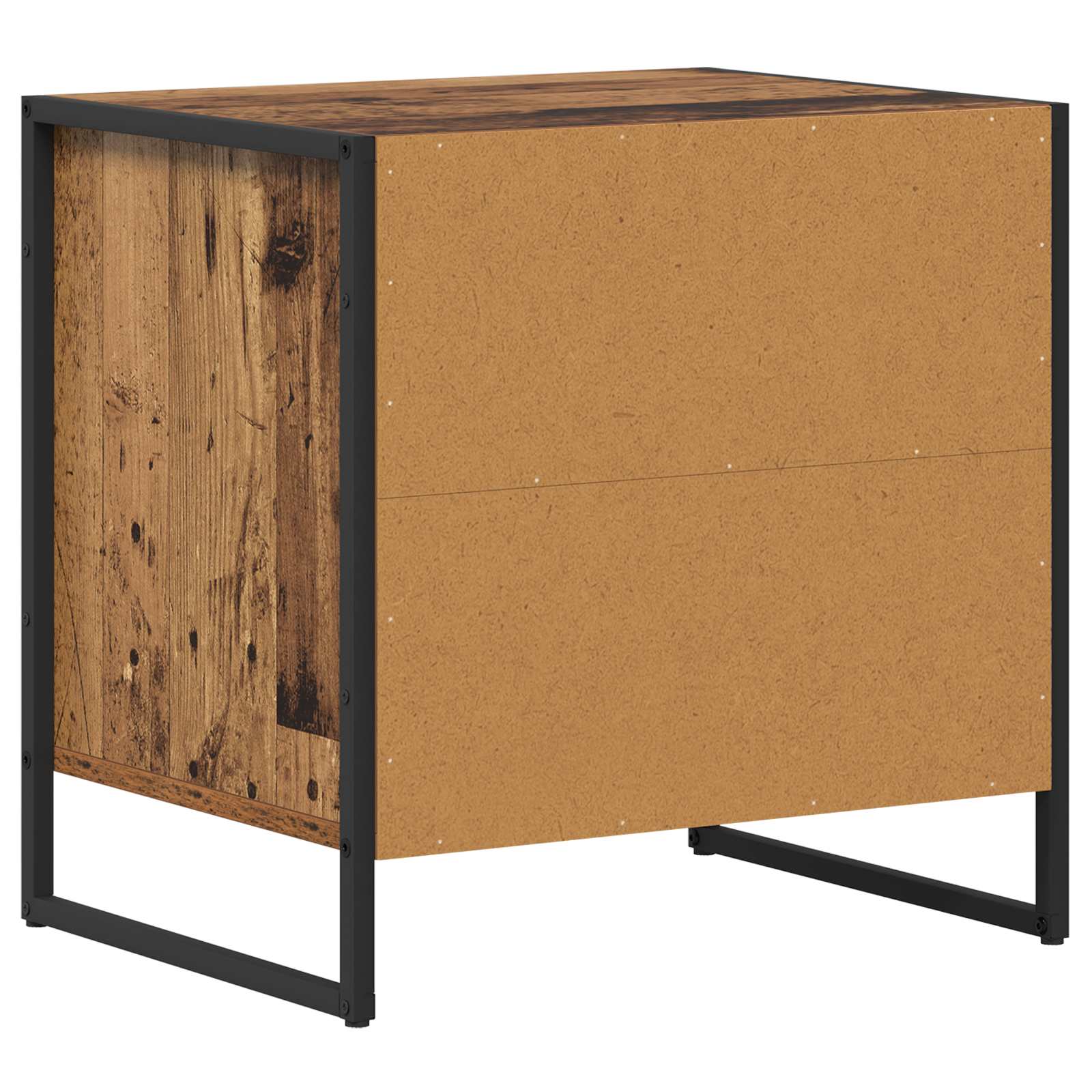 Nachttisch 2 Stk. Altholz 50 x 39,5 x 50 cm Holzwerkstoff