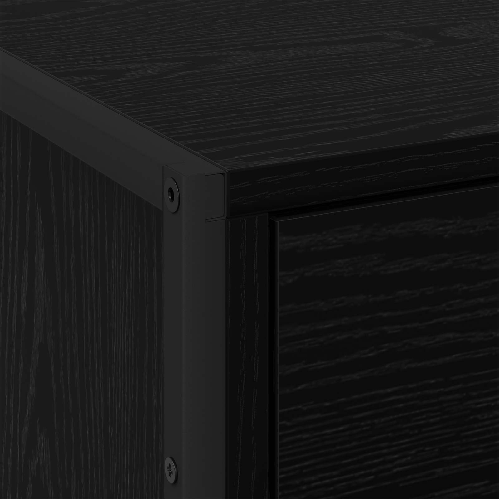 Nachttisch 2 stk. Schwarz Eichen-Optik 50 x 39,5 x 50 cm