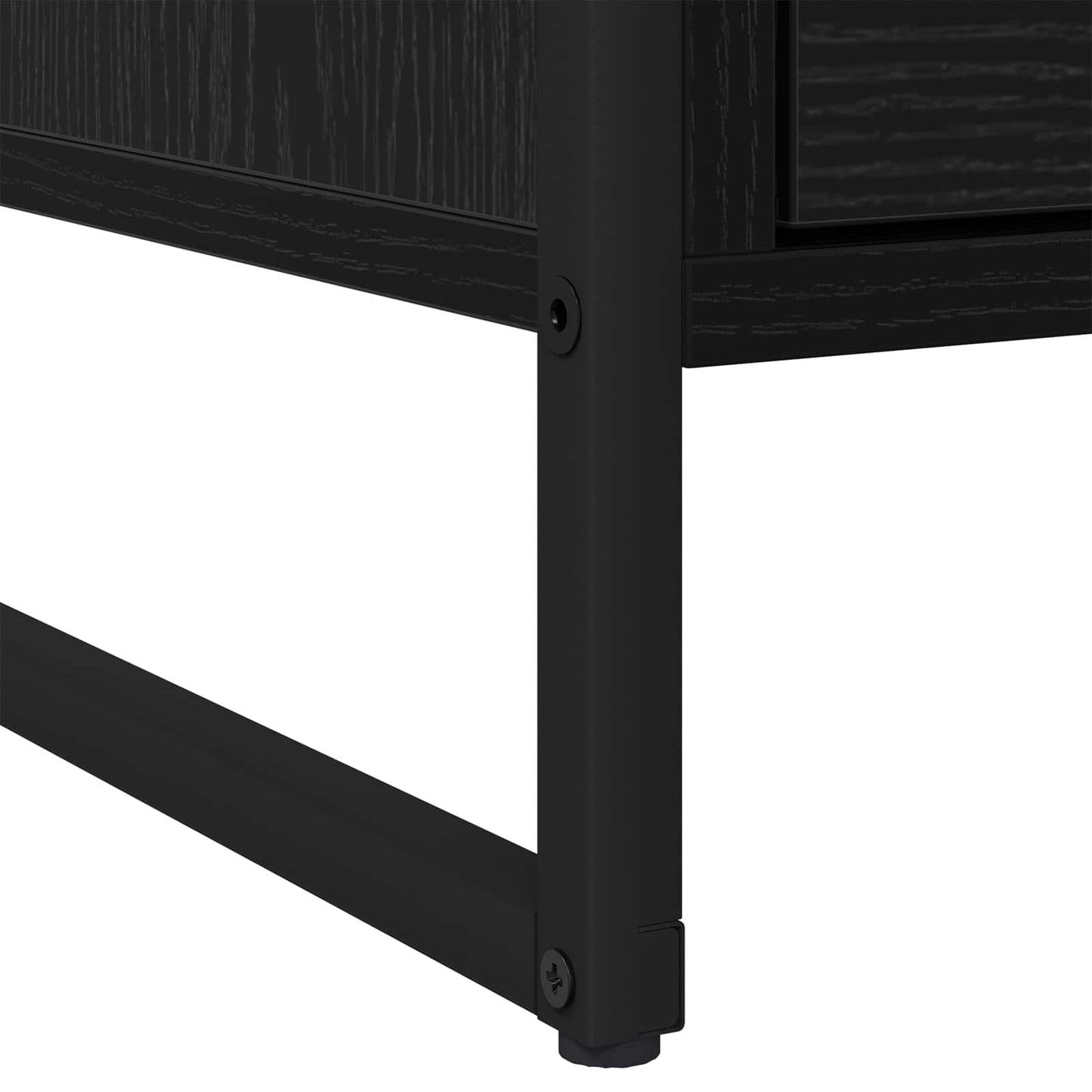 Nachttisch 2 stk. Schwarz Eichen-Optik 50 x 39,5 x 50 cm
