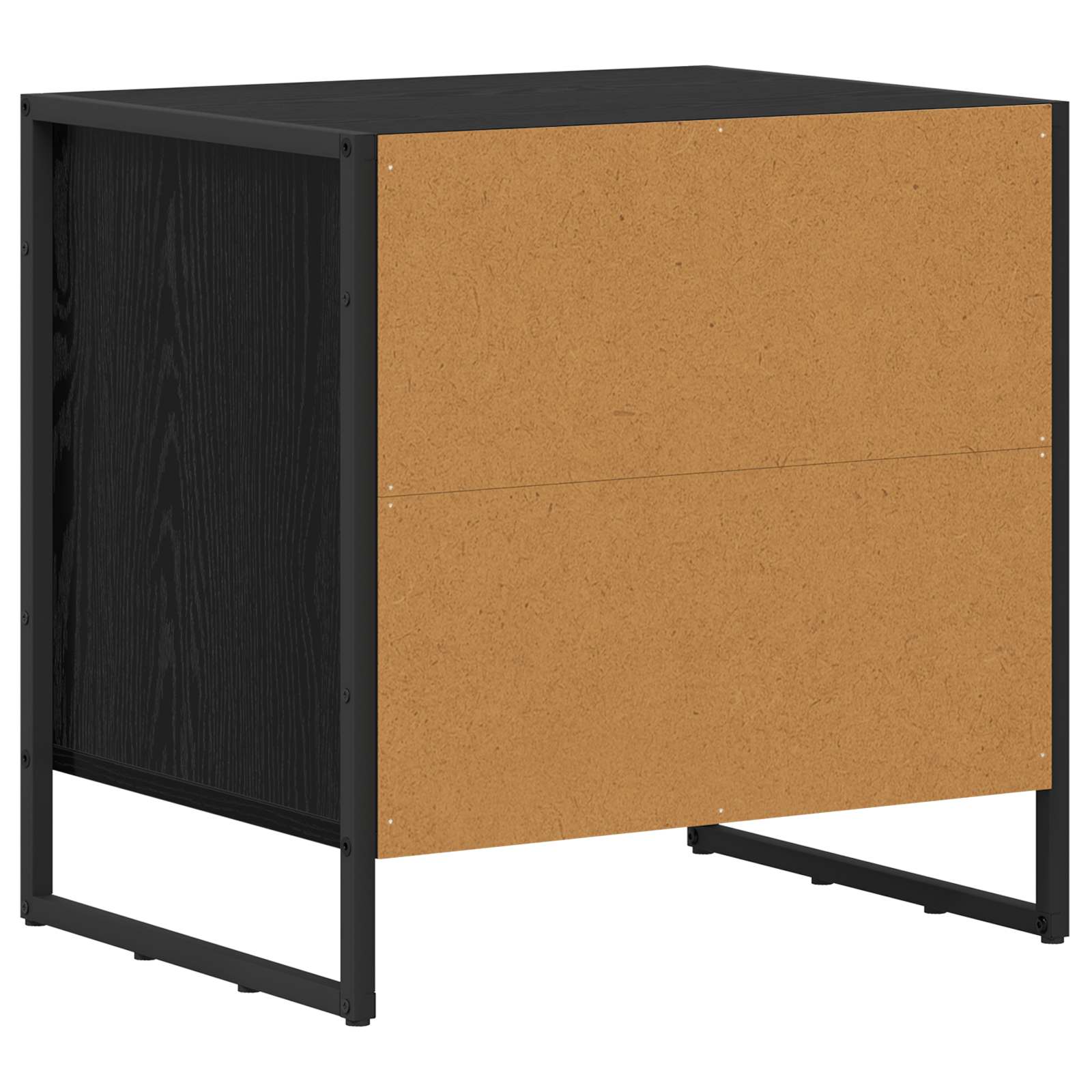 Nachttisch 2 stk. Schwarz Eichen-Optik 50 x 39,5 x 50 cm