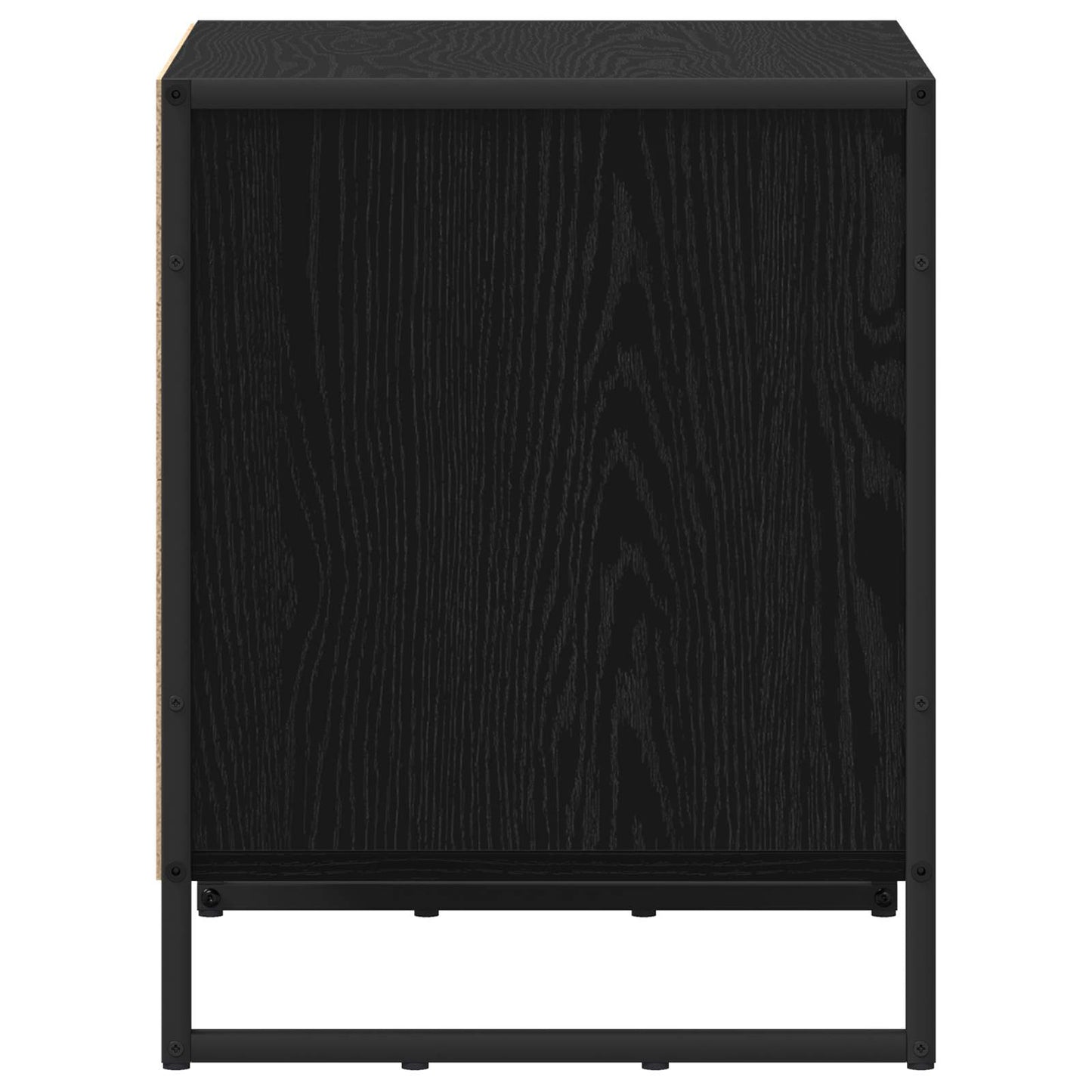 Nachttisch 2 stk. Schwarz Eichen-Optik 50 x 39,5 x 50 cm