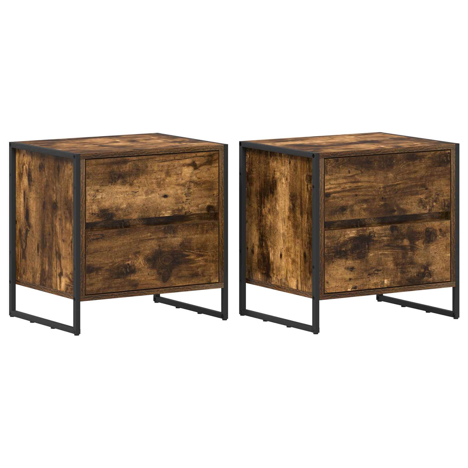 Nachttisch 2 stk. Raucharbe 50 x 39,5 x 50 cm Holzwerkstoff