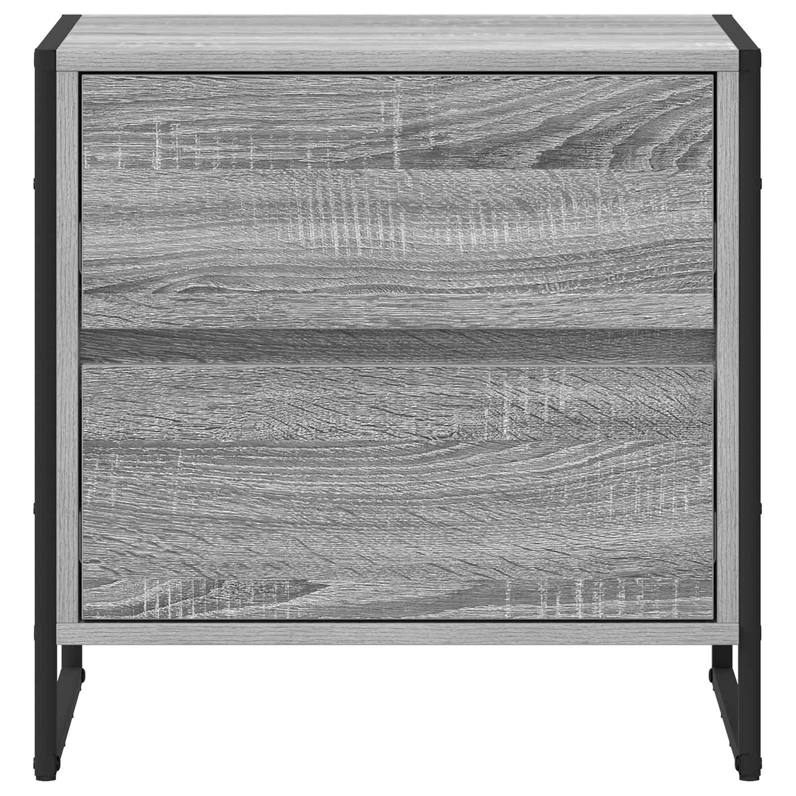 Nachttisch 2 stk. Graues Sonoma 50 x 39,5 x 50 cm Holzwerkstoff
