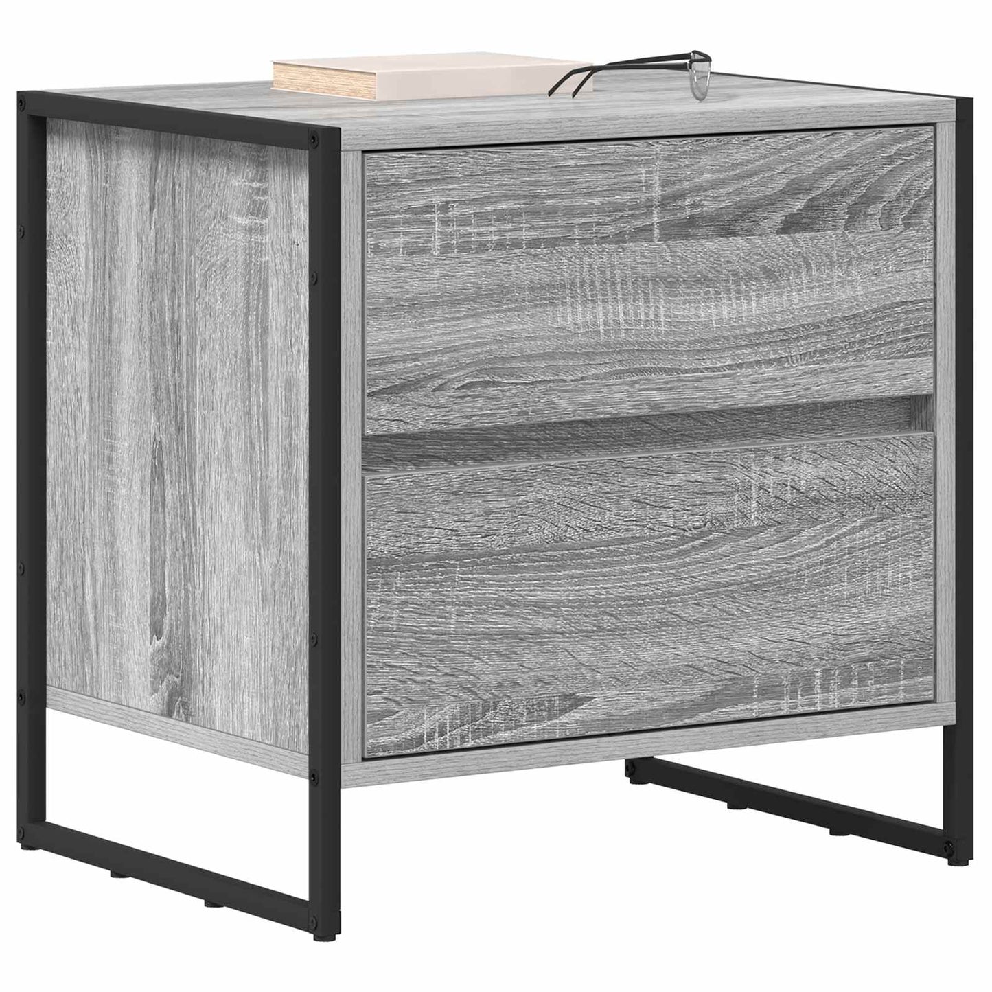 Nachttisch 2 stk. Graues Sonoma 50 x 39,5 x 50 cm Holzwerkstoff