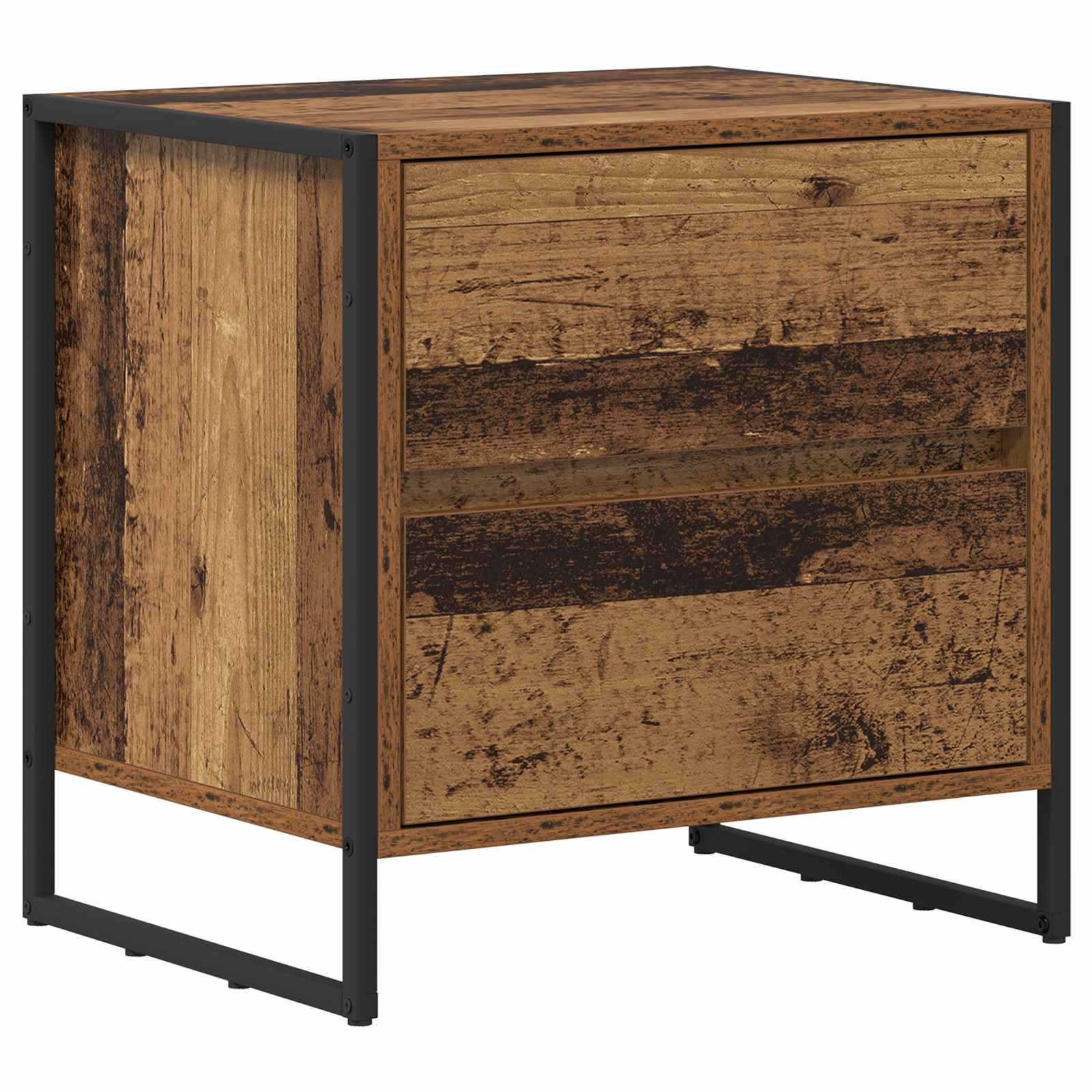 Nachttisch 2 stk. Altholz 50 x 39,5 x 50 cm Holzwerkstoff