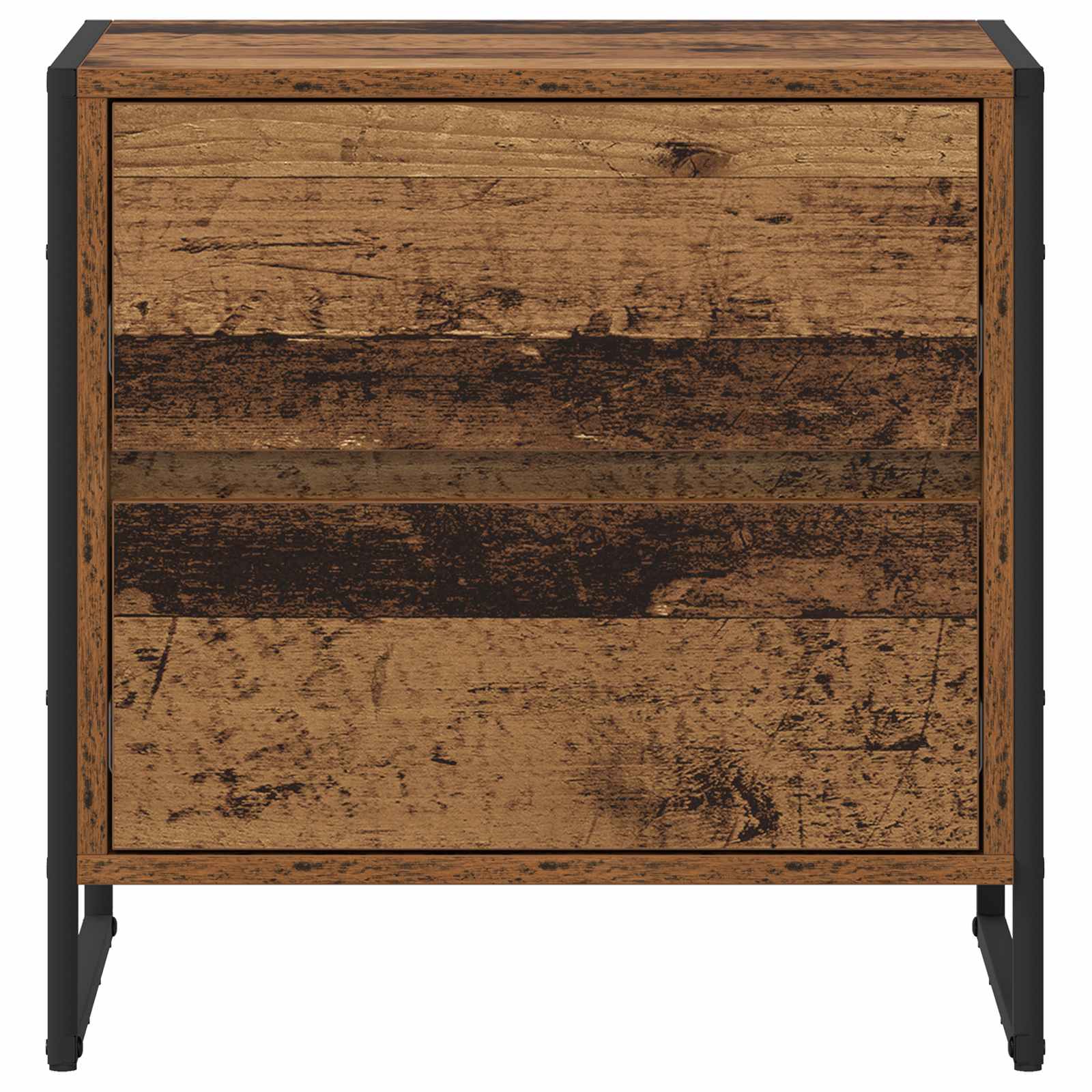 Nachttisch 2 stk. Altholz 50 x 39,5 x 50 cm Holzwerkstoff