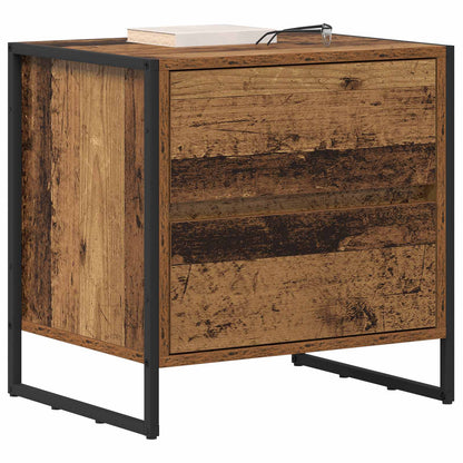 Nachttisch 2 stk. Altholz 50 x 39,5 x 50 cm Holzwerkstoff