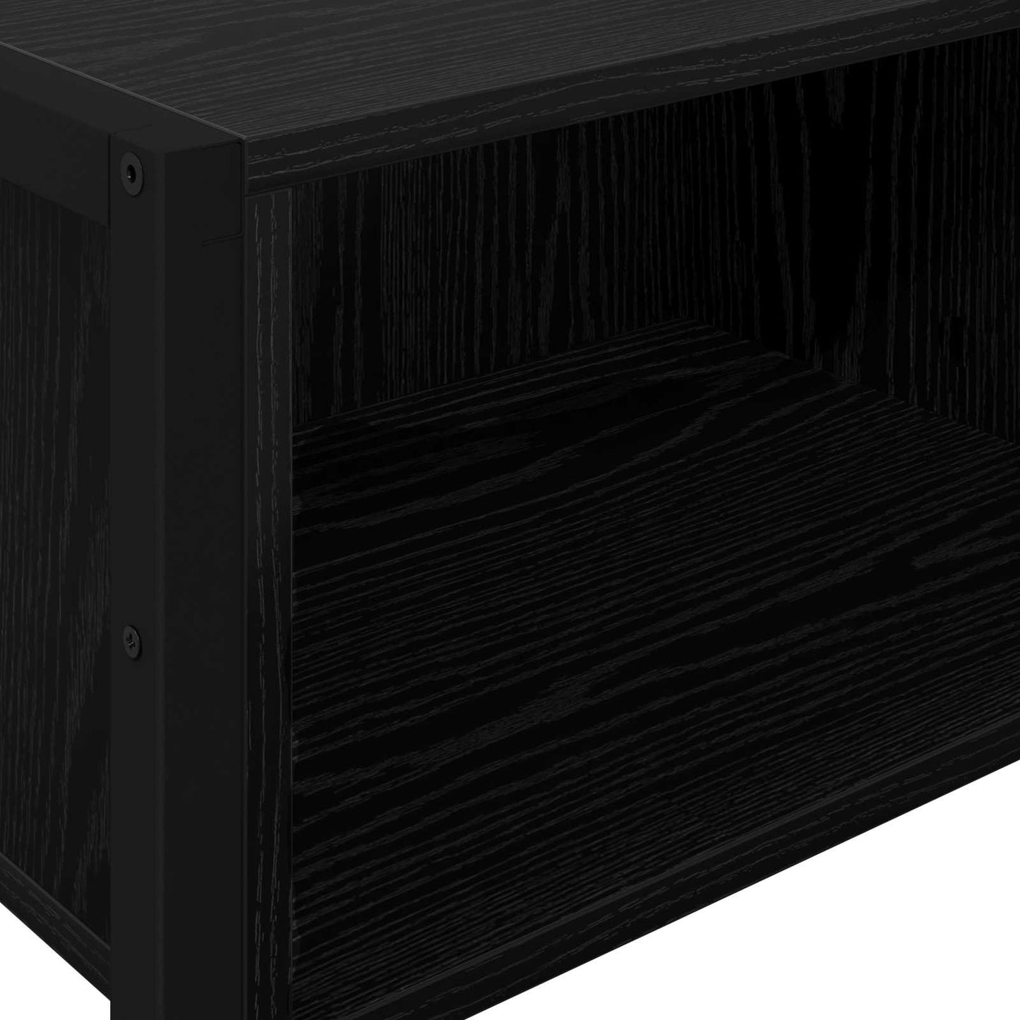 Beistelltisch Schwarz Eichen-Optik 100 x 36 x 75 cm