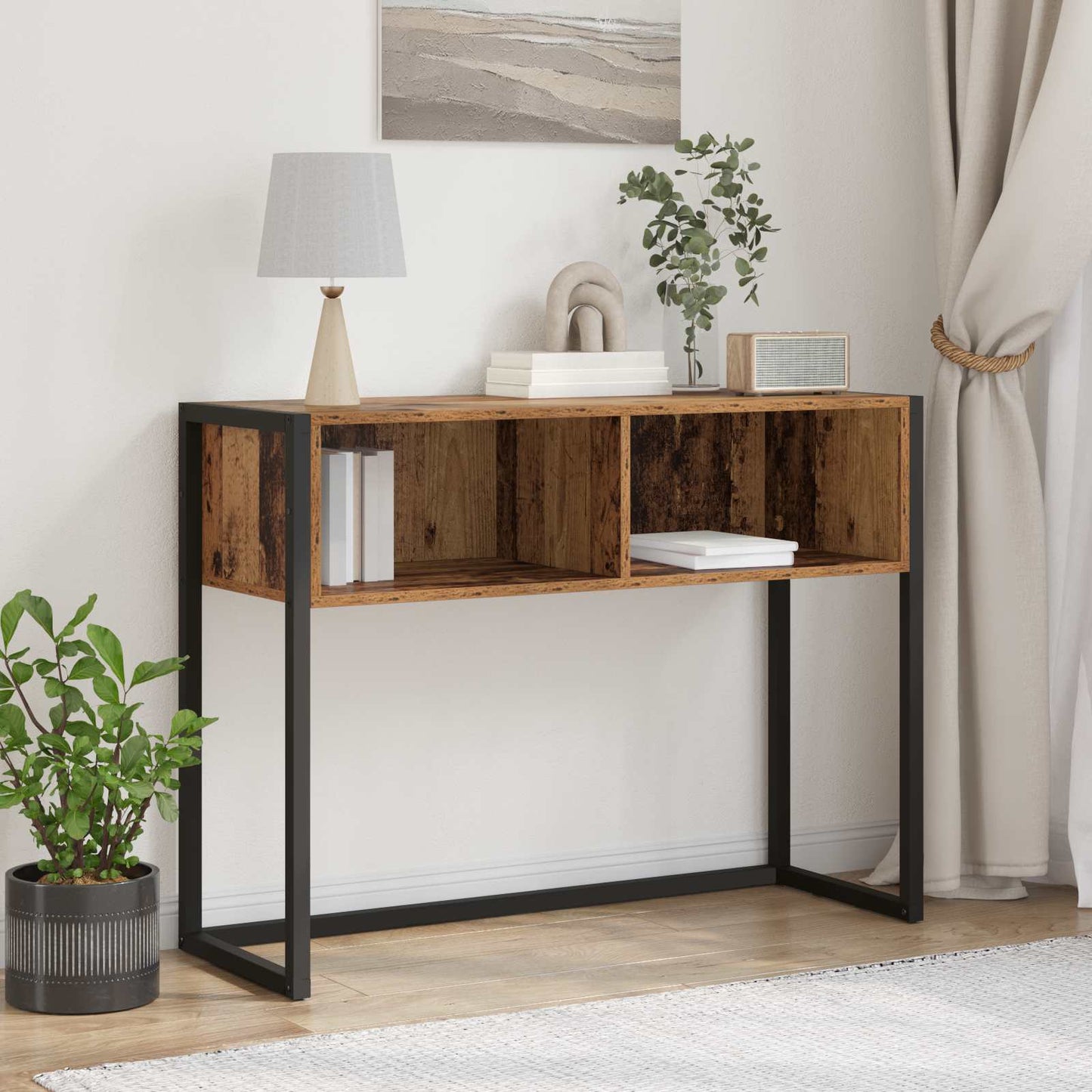 Beistelltisch Altholz 100 x 36 x 75 cm Holzwerkstoff