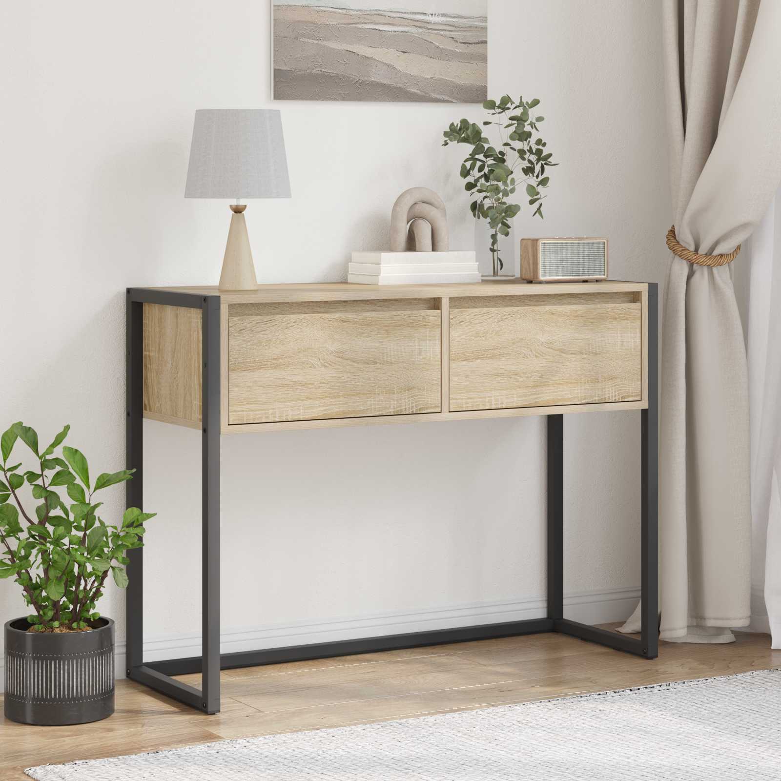 Beistelltisch Sonoma 100 x 36 x 75 cm Holzwerkstoff