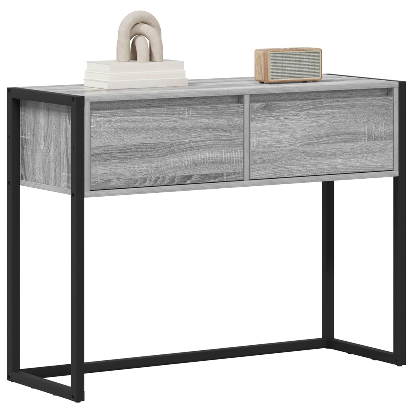 Beistelltisch Sonoma-Grau 100 x 36 x 75 cm Holzwerkstoff