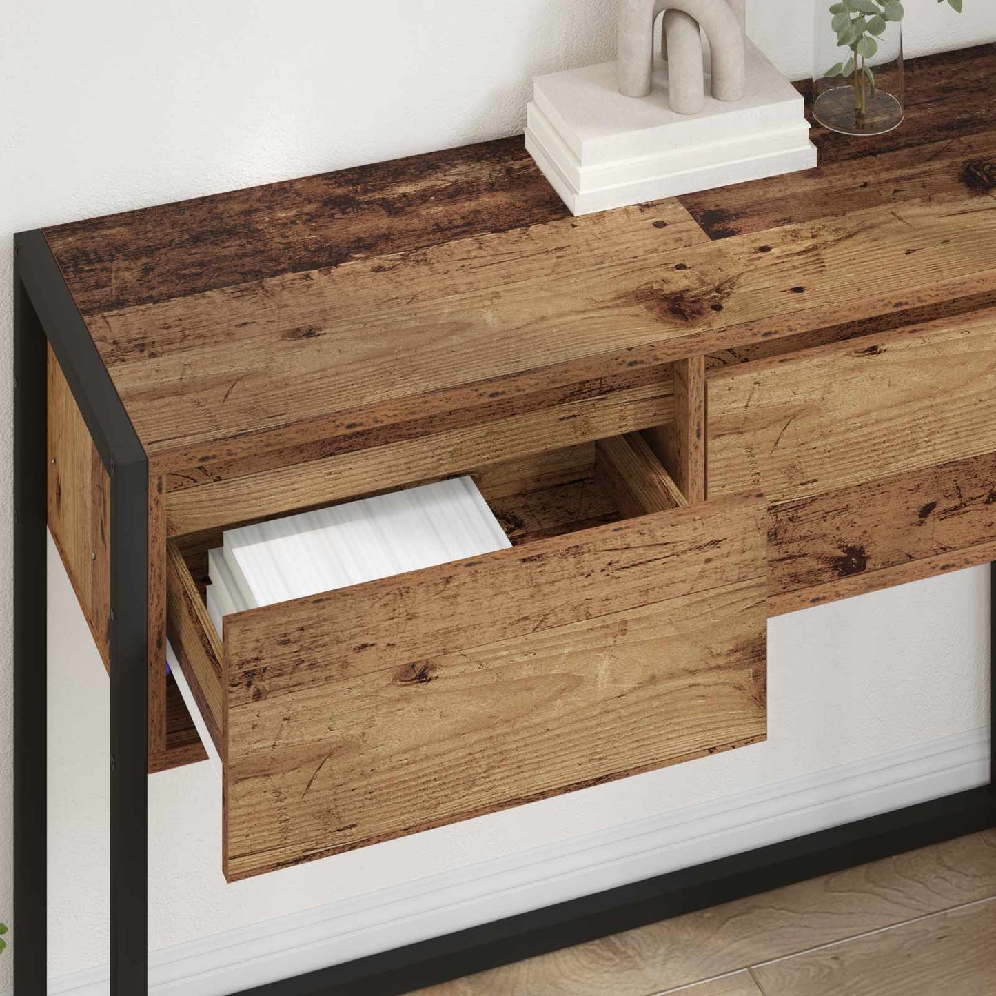 Beistelltisch Altholz 100 x 36 x 75 cm Holzwerkstoff