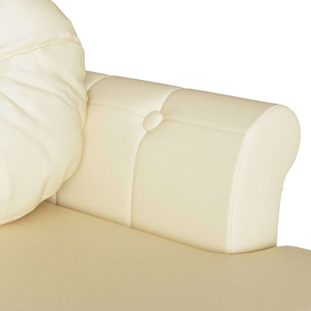 Chesterfield Bench Creme 120,5 x 65 x 75 cm Kunstleder