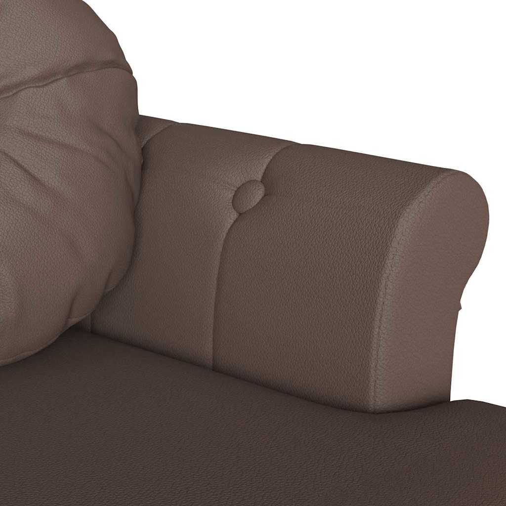 Chesterfield Bench Braun 120,5 x 65 x 75 cm Kunstleder