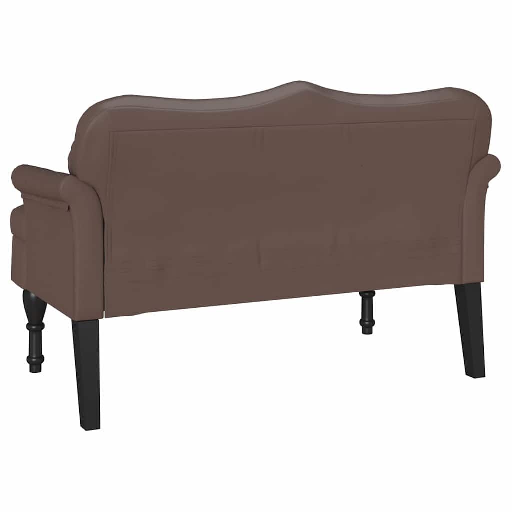 Chesterfield Bench Braun 120,5 x 65 x 75 cm Kunstleder