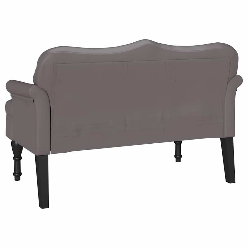 Chesterfield Bench Grau 120,5 x 65 x 75 cm Kunstleder