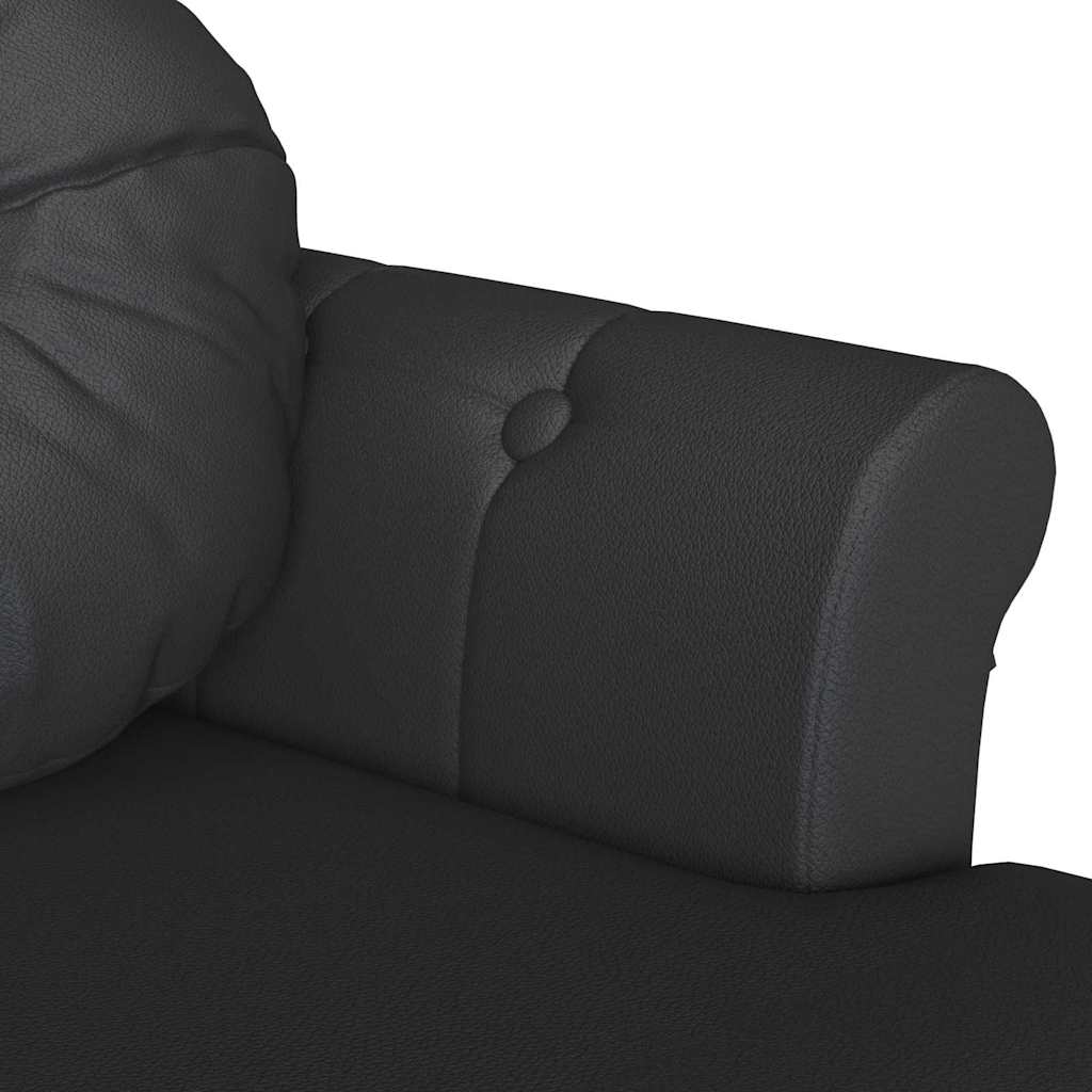 Chesterfield Bench Schwarz 120,5 x 65 x 75 cm Kunstleder