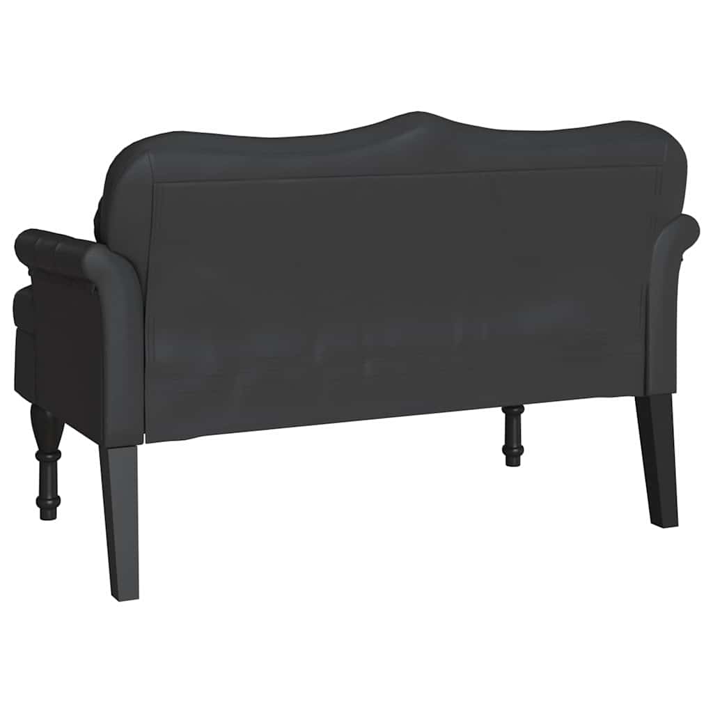 Chesterfield Bench Schwarz 120,5 x 65 x 75 cm Kunstleder
