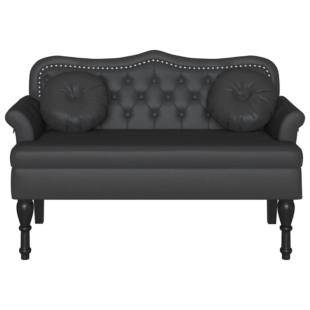 Chesterfield Bench Schwarz 120,5 x 65 x 75 cm Kunstleder