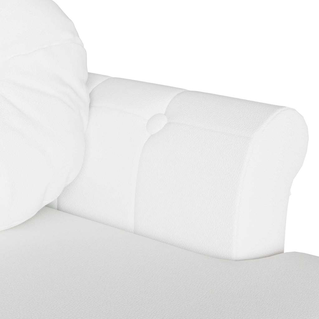 Chesterfield Bench Weiß 120,5 x 65 x 75 cm Kunstleder