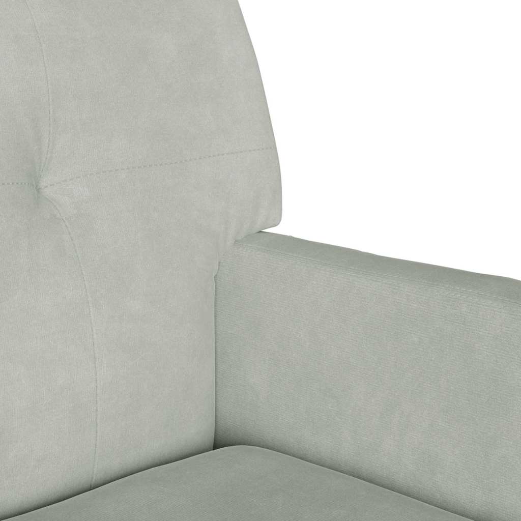 Chesterfield Bench Hellgrau 112 x 65,5 x 75 cm Samt