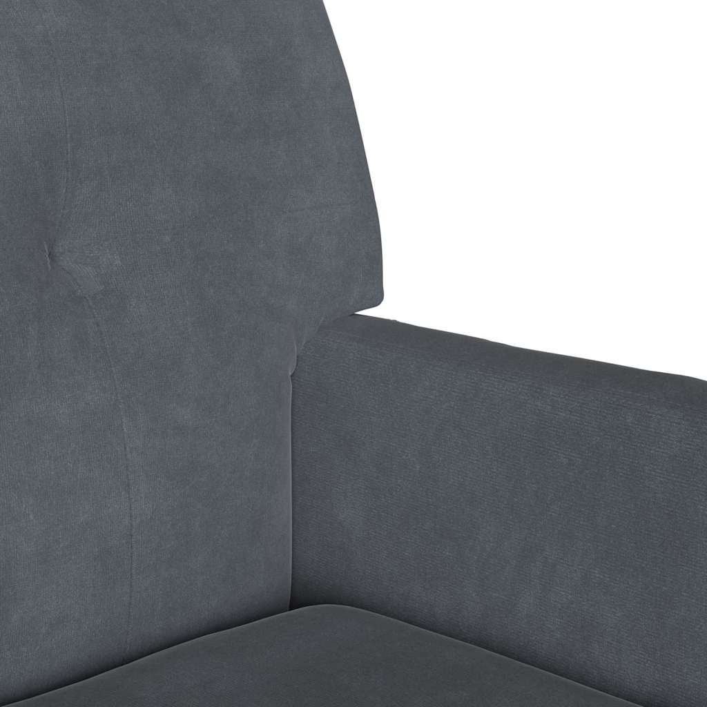 Chesterfield Bench Dunkelgrau 112 x 65,5 x 75 cm Samt