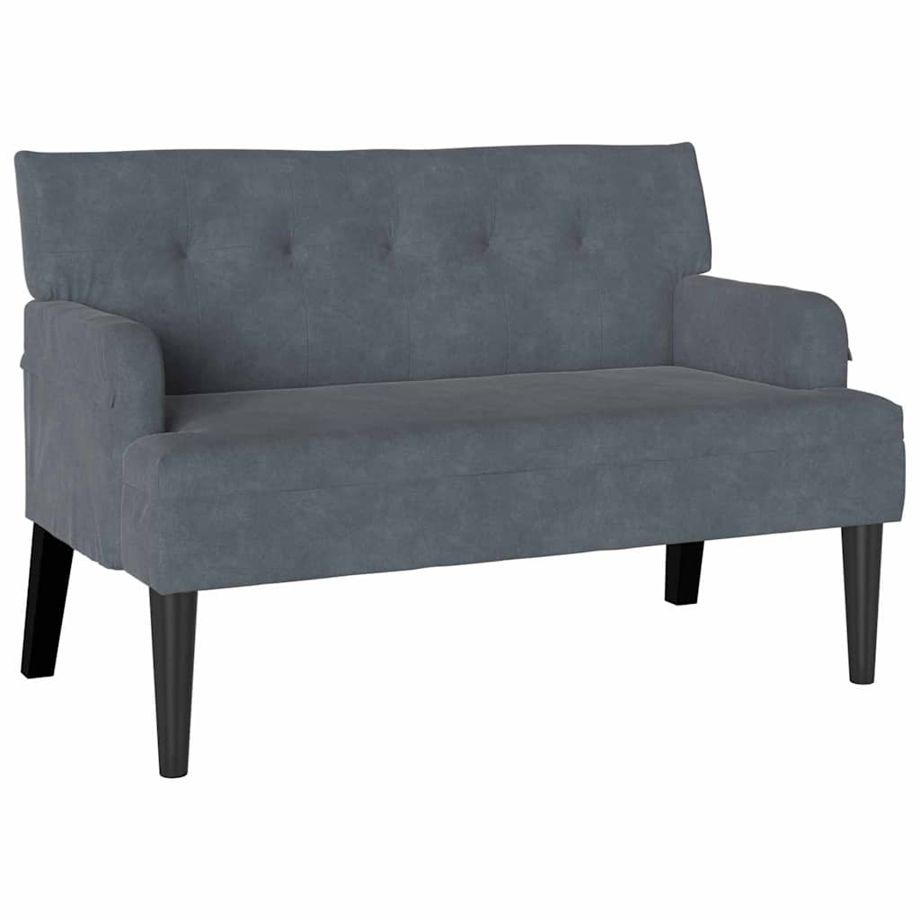 Chesterfield Bench Dunkelgrau 112 x 65,5 x 75 cm Samt
