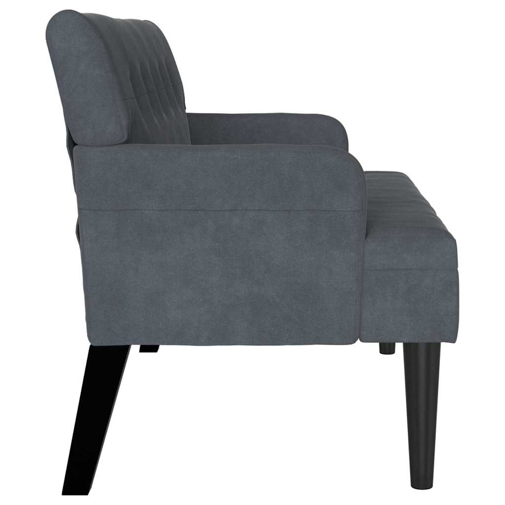 Chesterfield Bench Dunkelgrau 112 x 65,5 x 75 cm Samt