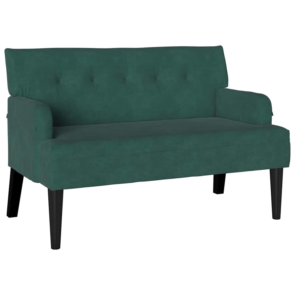 Chesterfield Bench Dunkelgrün 112 x 65,5 x 75 cm Samt