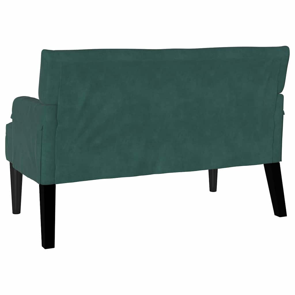 Chesterfield Bench Dunkelgrün 112 x 65,5 x 75 cm Samt