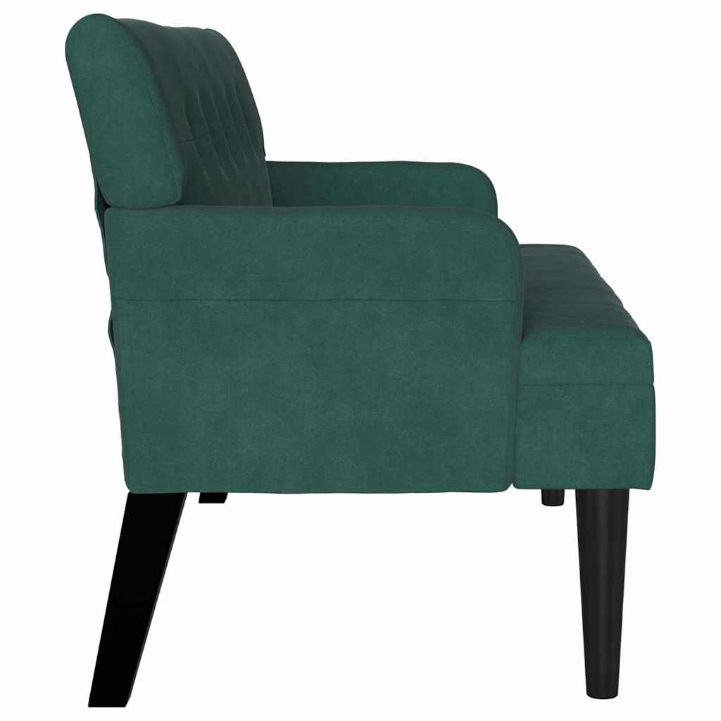 Chesterfield Bench Dunkelgrün 112 x 65,5 x 75 cm Samt