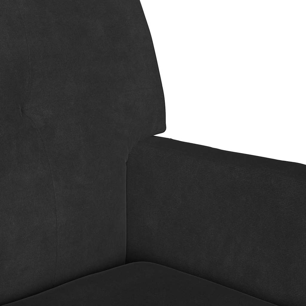 Chesterfield Bench Schwarz 112 x 65,5 x 75 cm Samt