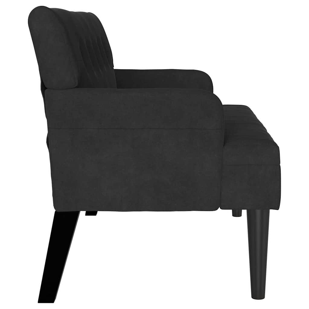 Chesterfield Bench Schwarz 112 x 65,5 x 75 cm Samt
