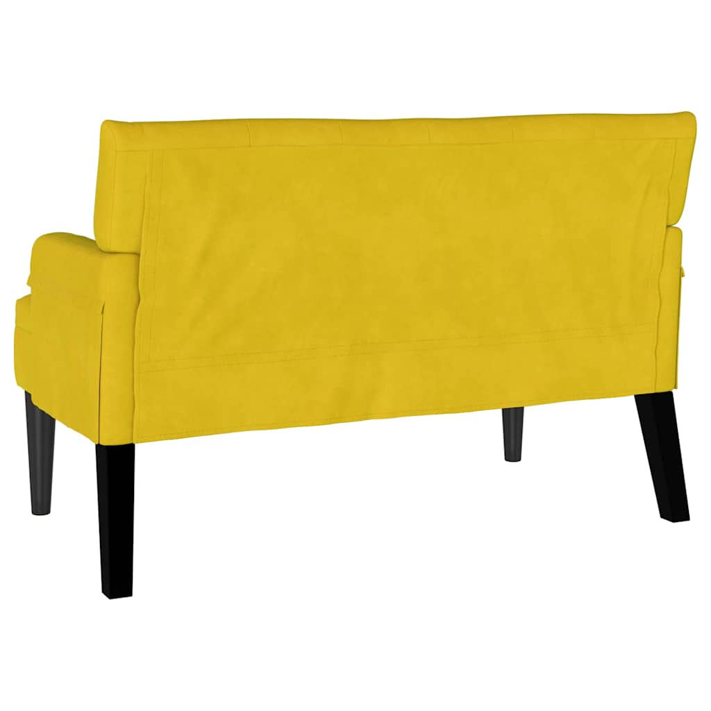 Chesterfield Bench Gelb 112 x 65,5 x 75 cm Samt