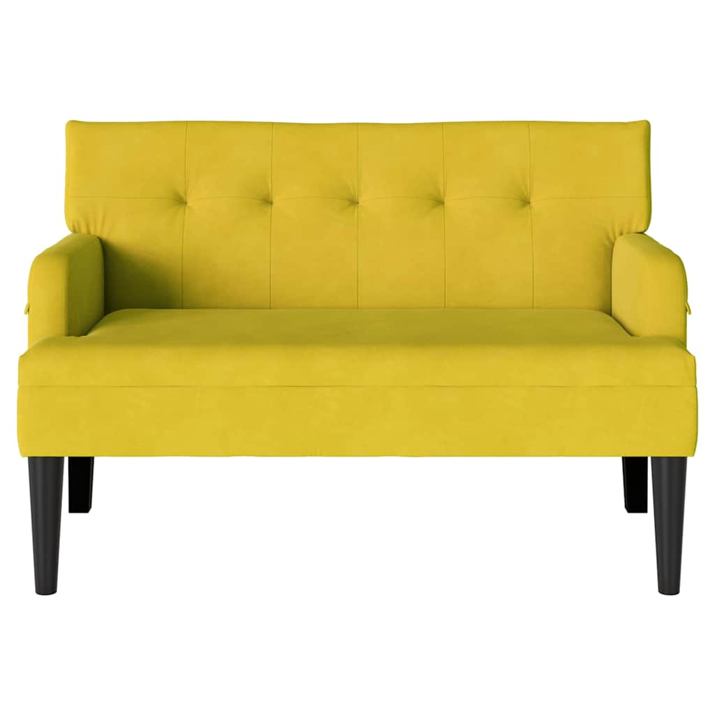 Chesterfield Bench Gelb 112 x 65,5 x 75 cm Samt