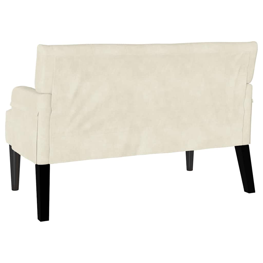 Chesterfield Bench Creme 112 x 65,5 x 75 cm Samt