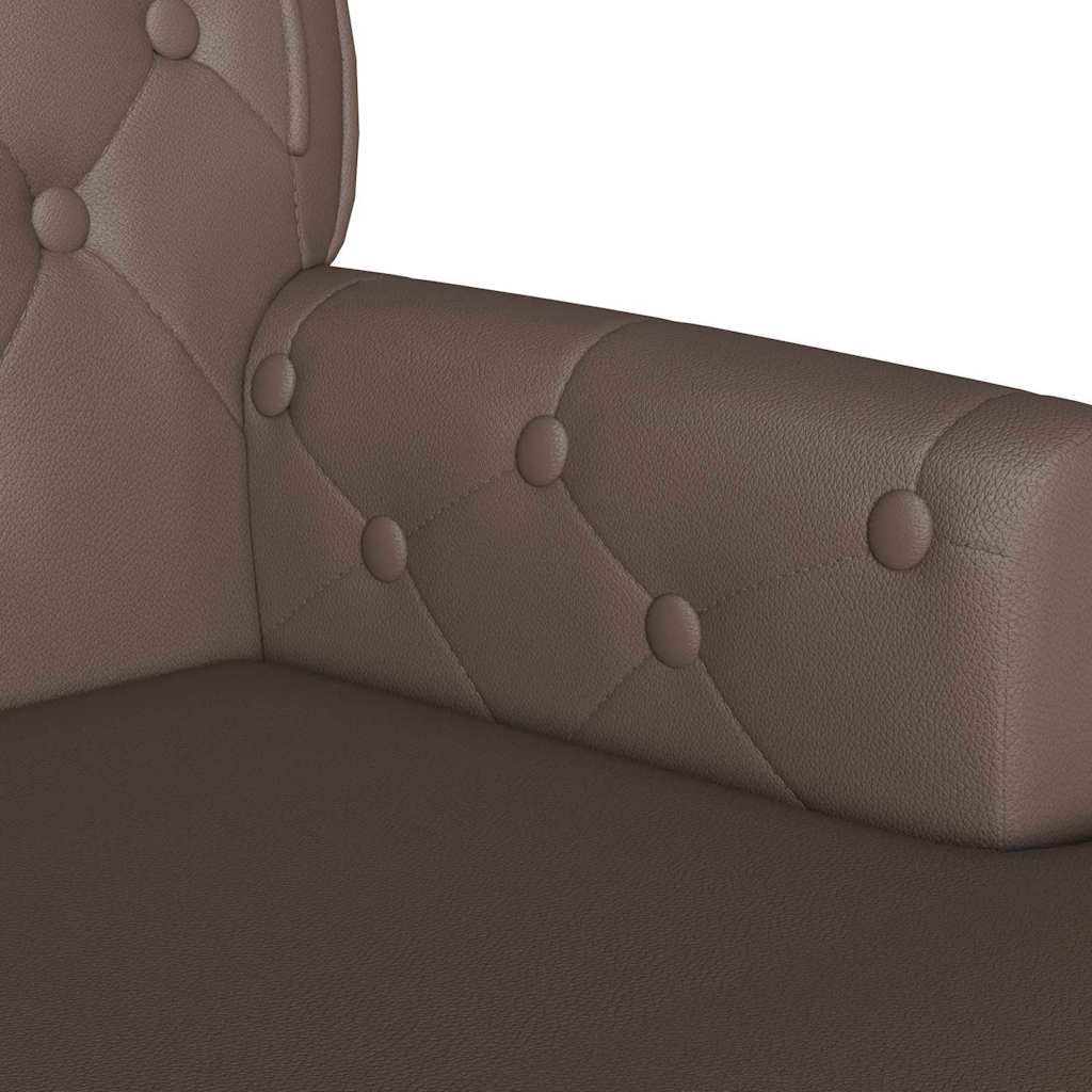 Chesterfield Bench Braun 119,5 x 64,5 x 75 cm Kunstleder