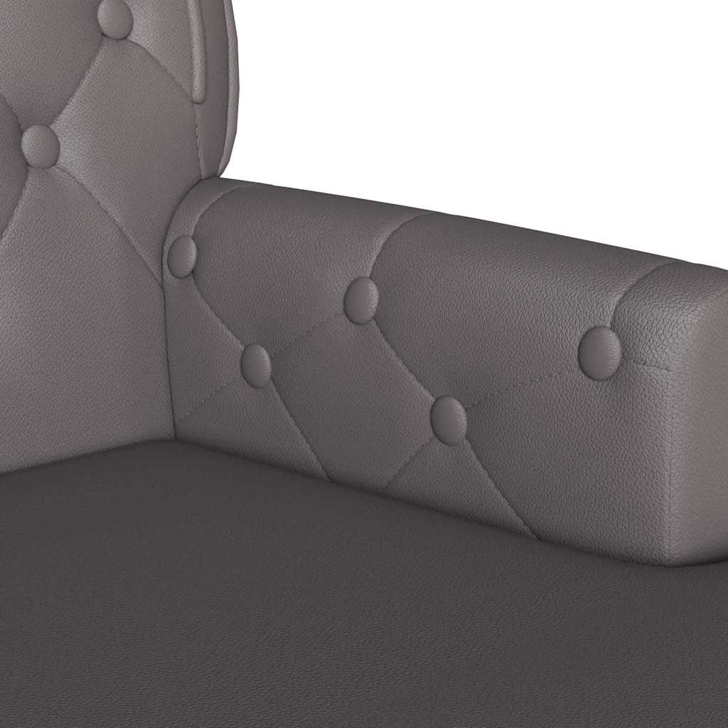 Chesterfield Bench Grau 119,5 x 64,5 x 75 cm Kunstleder