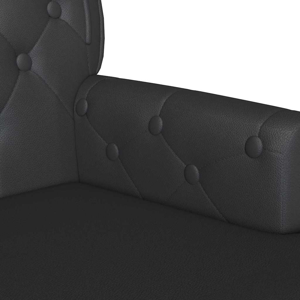 Chesterfield Bench Schwarz 119,5 x 64,5 x 75 cm Kunstleder