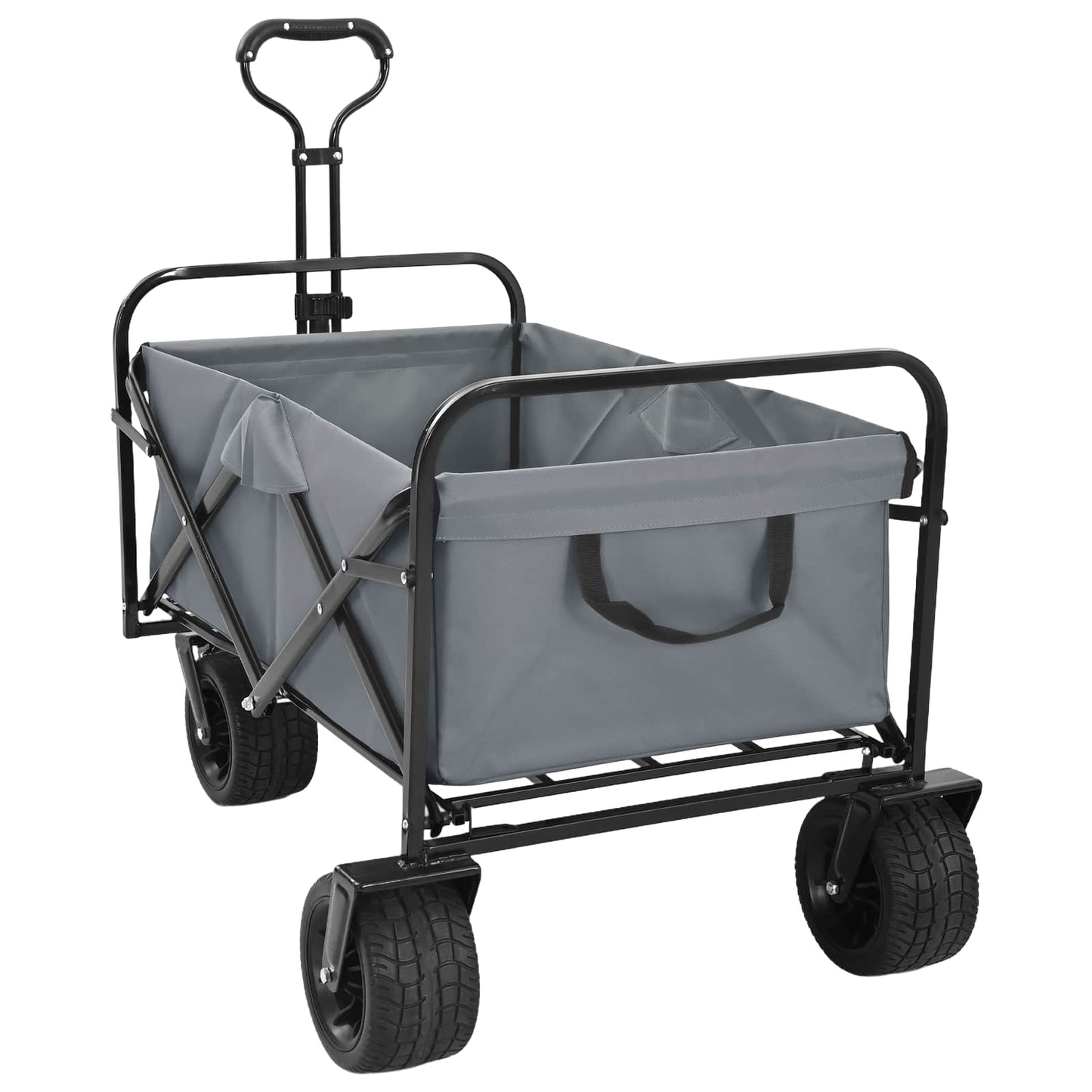 Faltwagen Grau 89 x 63 x 96 cm Stahl und Polyester-Oxford