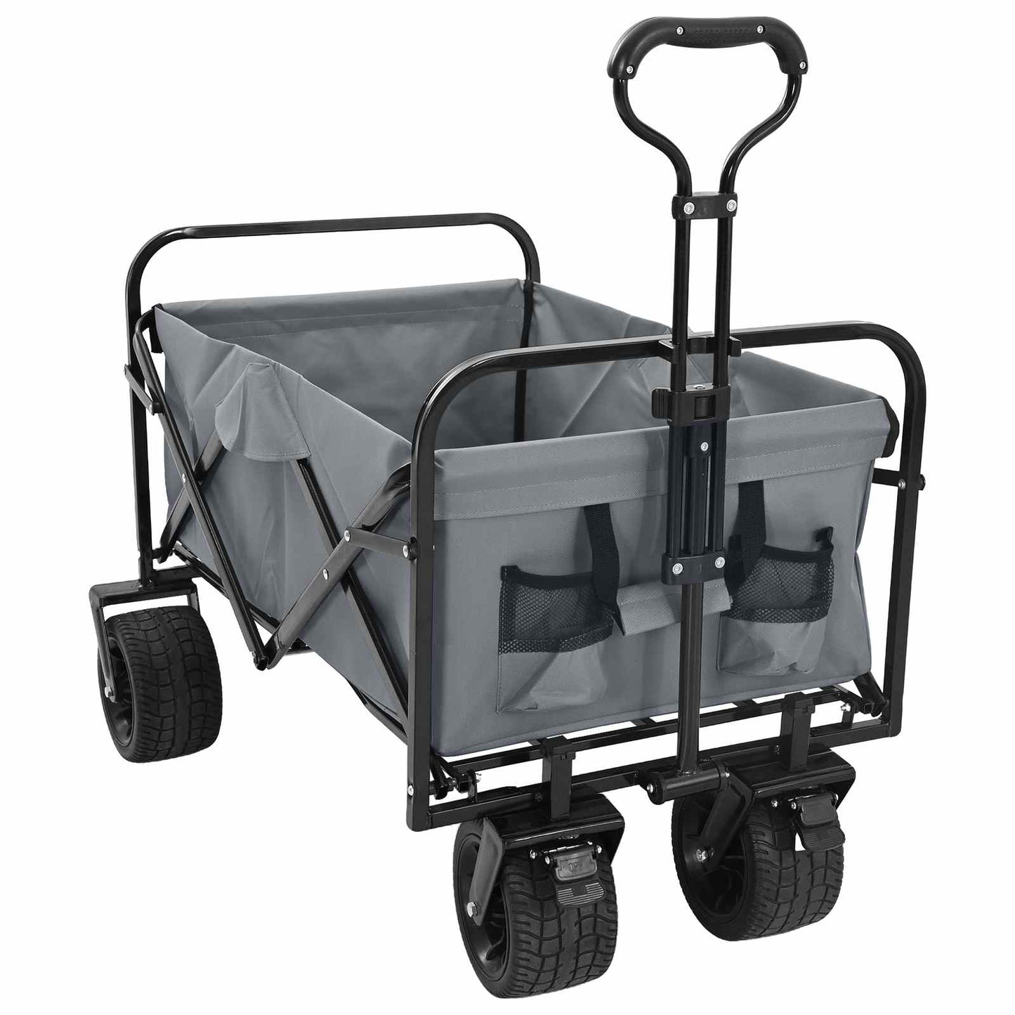 Faltwagen Grau 89 x 63 x 96 cm Stahl und Polyester-Oxford