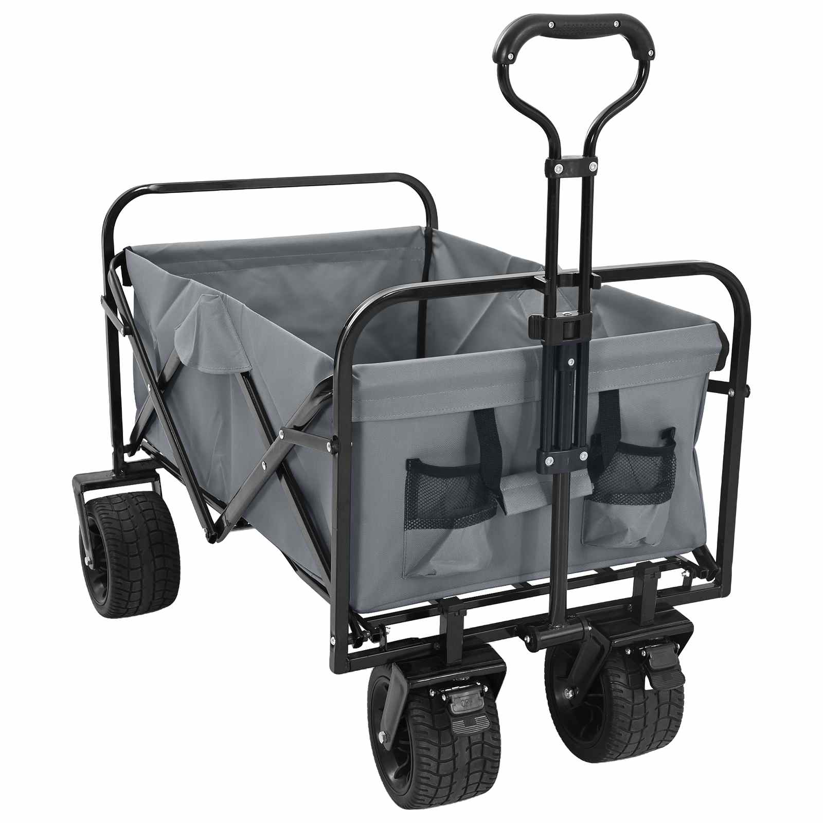 Faltwagen Grau 89 x 63 x 96 cm Stahl und Polyester-Oxford