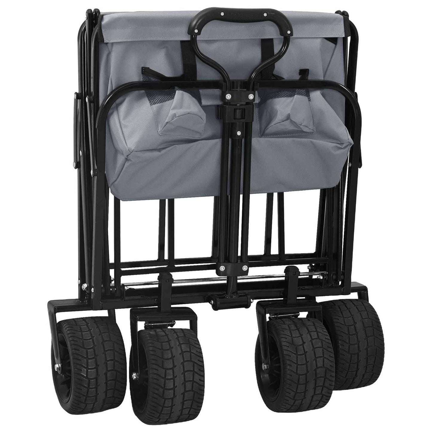 Faltwagen Grau 89 x 63 x 96 cm Stahl und Polyester-Oxford