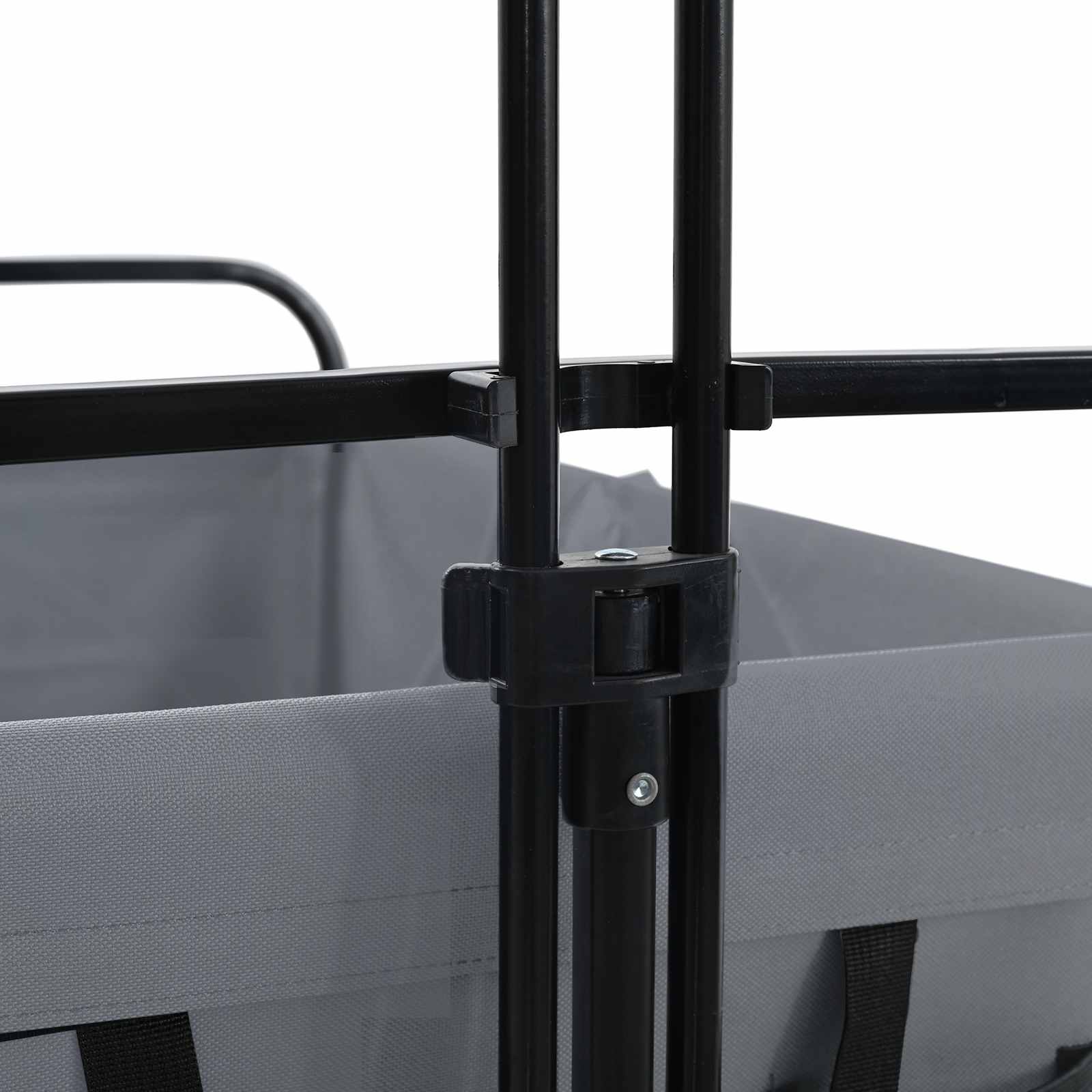 Klapp-Handwagen Grau 94 x 53 x 99 cm Oxford-Stoff